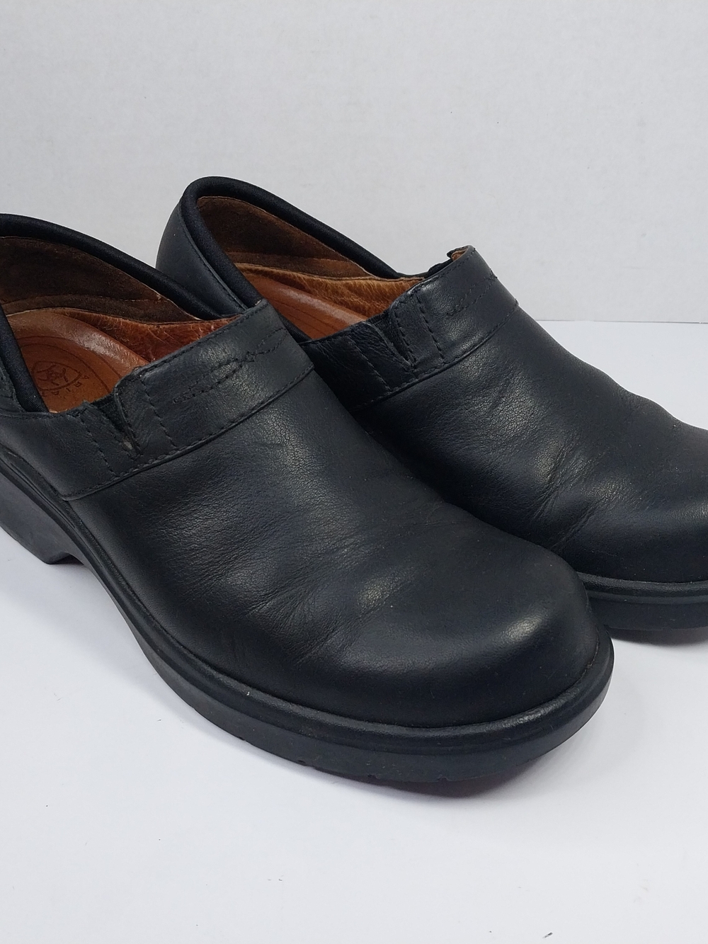 Ariat Santa Cruz Clog Shoes Womens 8 B Black Leather Slip On Comfort Casual